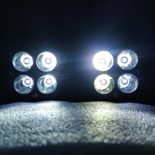 60 Watt 4 LED Square Curved Fog Light - Image 3