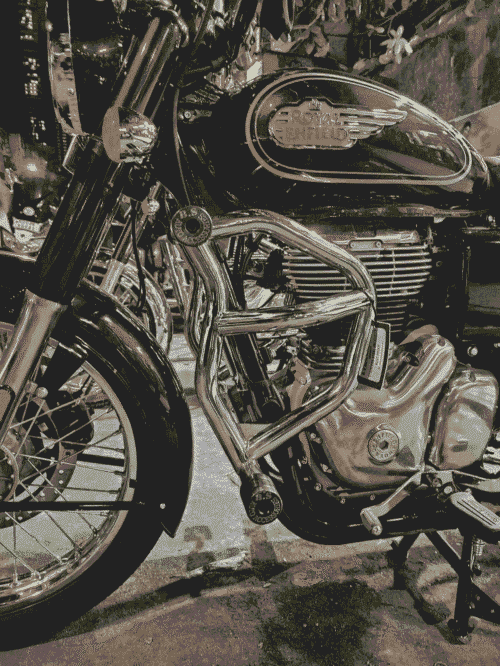RE CLASSIC REBORN / NEW STANDARD CRASH GUARD WITH DUAL SLIDER'S CHROME
