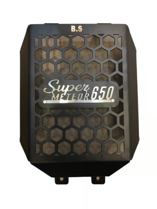 SUPER METEOR 650 RADIATOR COVER (BLACK) STAINLESS STEEL