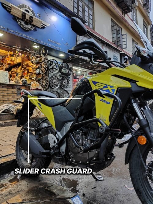 Suzuki V-Strom Slider Crash Guard Stainless Steel Black - Image 2