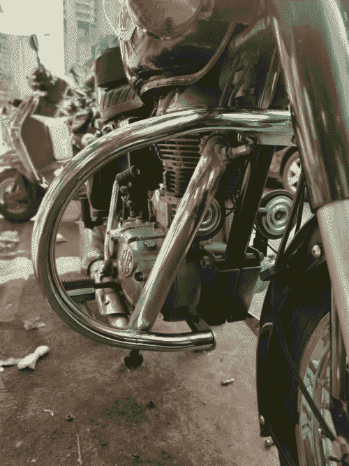 VINTAGE ROUND LEG GUARD FOR NEW CLASSIC REBORN & STANDARD, STAINLESS STEEL RUSTFREE PRODUCT BLACK POWDER COATED.
