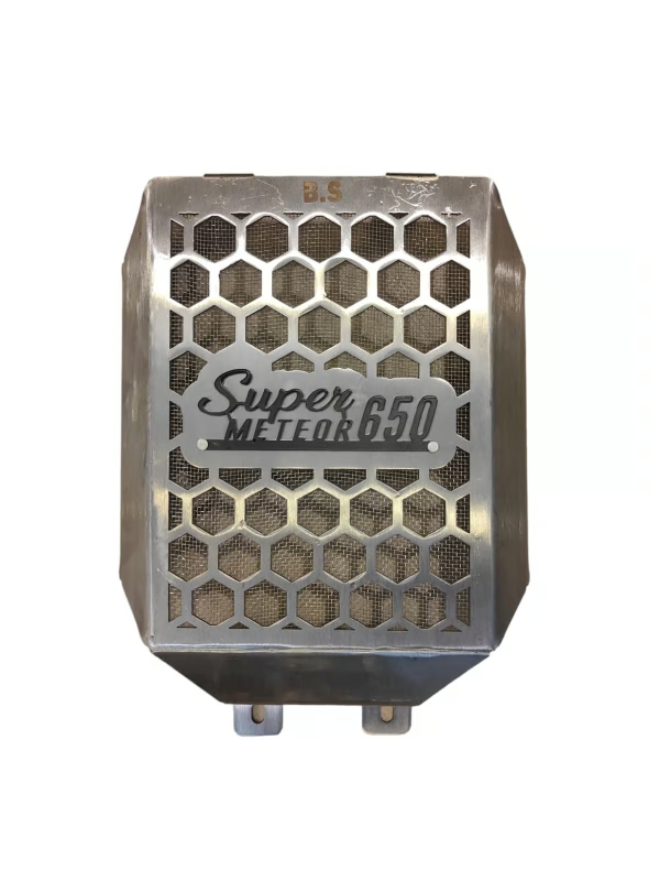 SUPER METEOR 650 RADIATOR COVER (SILVER )