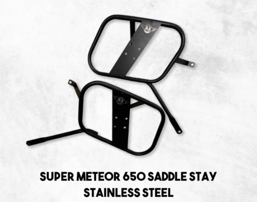 SUPER METEOR 650 SADDLE STAY IN STAINLESS STEEL BLACK POWDER COATED