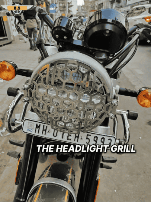 SUPER METEOR 650 HEADLIGHT GRILL (SILVER)