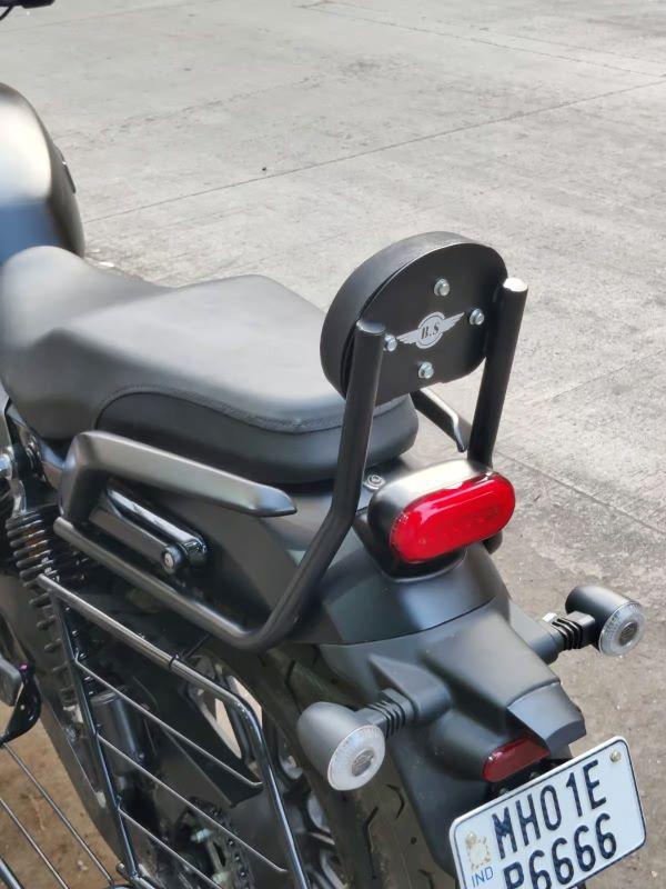 HARLEY X440 FATBOY BACKREST STAINLESS STEEL RUSTFREE PRODUCT MATT BLACK.