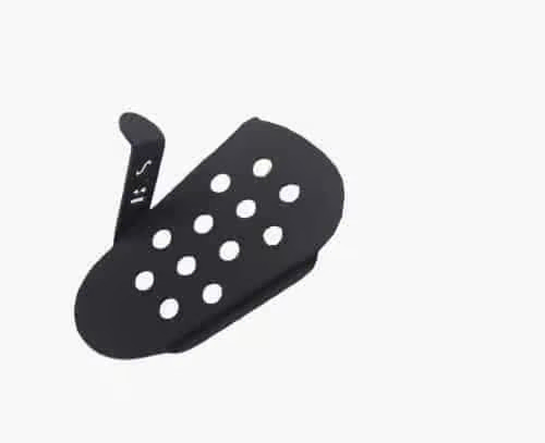 HINESS FOOTREST IN STIANLESS STEEL - BLACK POWDER COATED.