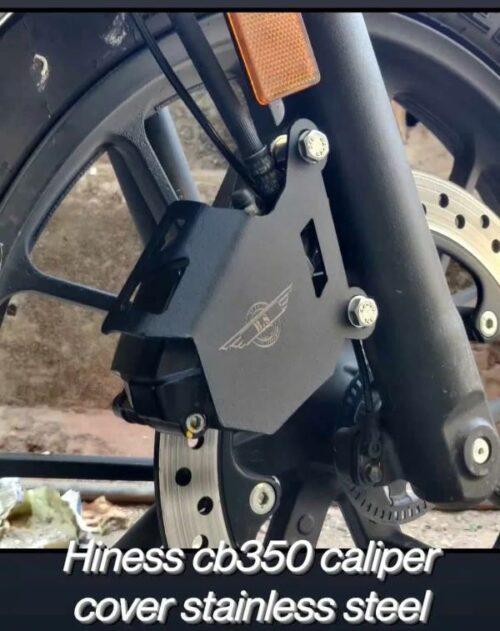 HONDA HINESS AND HONDA RS CALIPER COVER (BLACK POWDER COATED) IN STAINLESS STEEL - Image 2