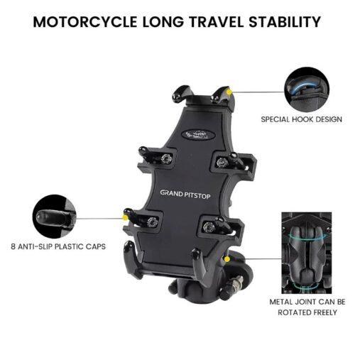4-Sided Grip Mobile Holder with Anti Theft Handlebar Mount. - Image 6