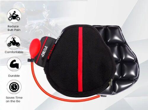 Air Comfy Seat Cushion for Medical, Offices, Home, Motorcycle and Car Lumbar Support - Cruiser Premium with Pump.