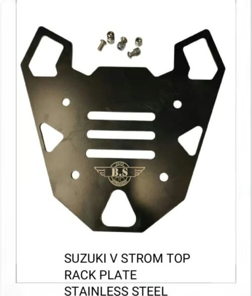 SUZUKI V-STROM TOP RACK PLATE STAINLESS STEEL.