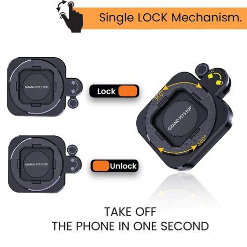 Quick lock Gen-2 with ULTRA MAG-LOCK Technology Handlebar Motorcycle Mobile Holder. - Image 3