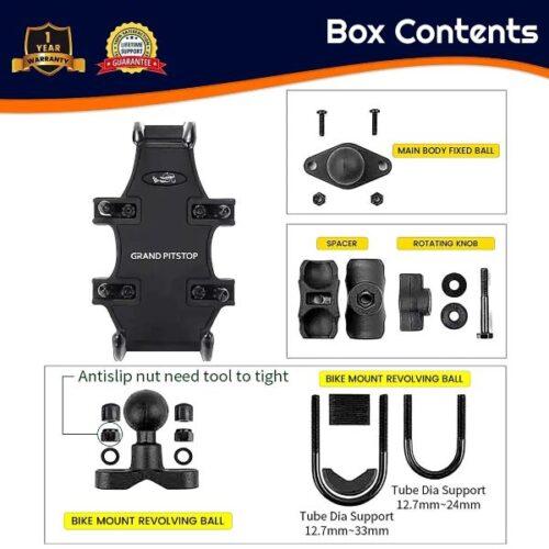 4-Sided Grip Mobile Holder with Anti Theft Handlebar Mount. - Image 4