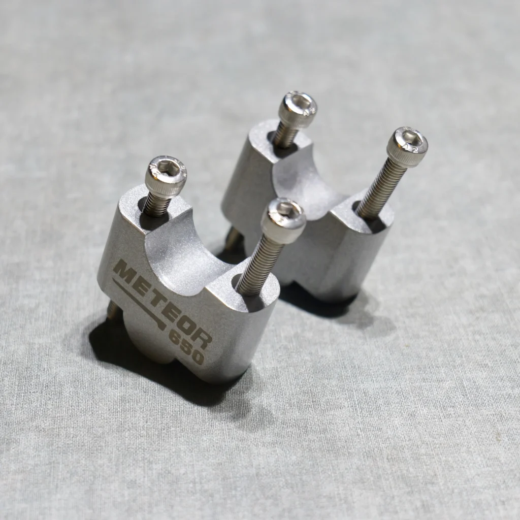 Handle Bar Riser Silver For Super Meteor 650 - Royal Bullet Accessories ...