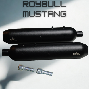 Super Meteor 650 Exhaust Roybull Mustang Black