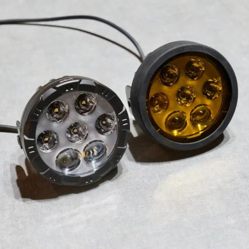 HJG 7 Led Dual Color YellowWhite Waterproof Fog Lights