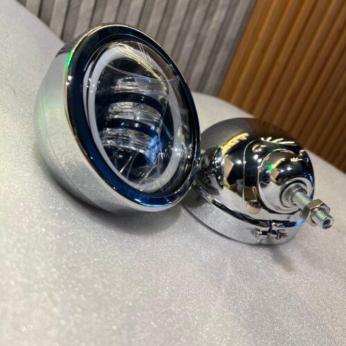 Chrome LED Fog Light with Doom | High Brightness Bike Auxiliary Light